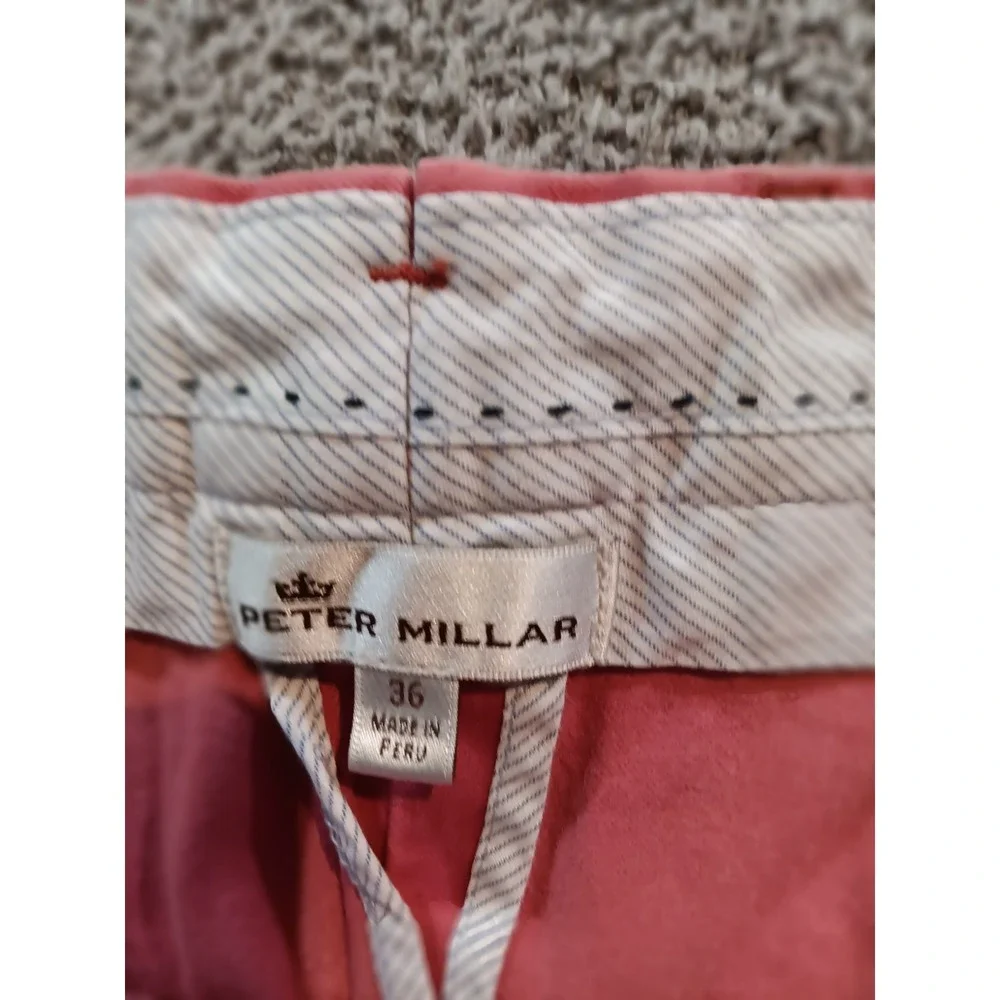 Peter Millar Chino Pants‎ Men's 36x33 Coral Cotton Casual Golf Dress Slacks